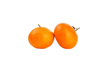 Fresh Sichuan Oranges on White Background - Healthy Citrus Fruit Photography