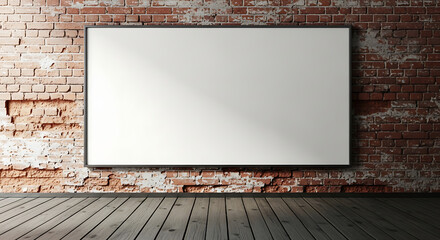 Blank Billboard Mockup on Brick Wall Perfect for Advertisement Design