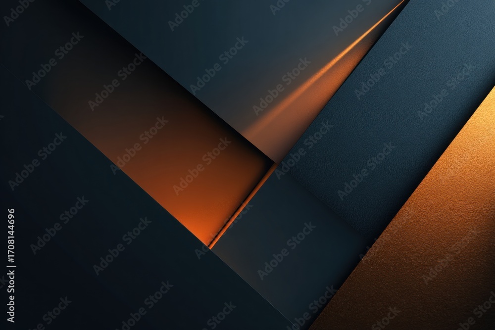 Poster floating geometric forms create an intriguing minimalist architecture scene. soft warm light highlig