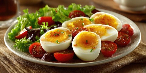 Deviled Eggs with Salad