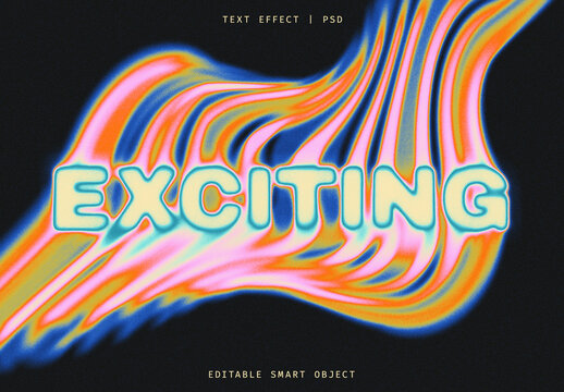 Colorful Flowing Text Effect