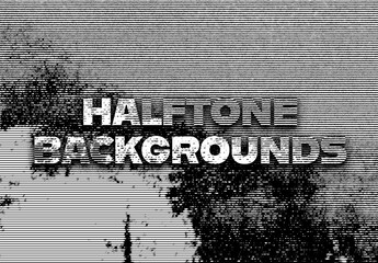 Black and White Halftone Backgrounds