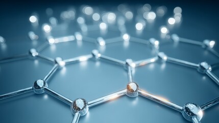 Illuminated molecule structure, exploring the brilliance of molecular interactions and light emission