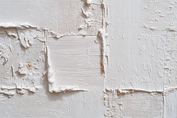 White textured art abstract painting palette knife strokes canvas close up