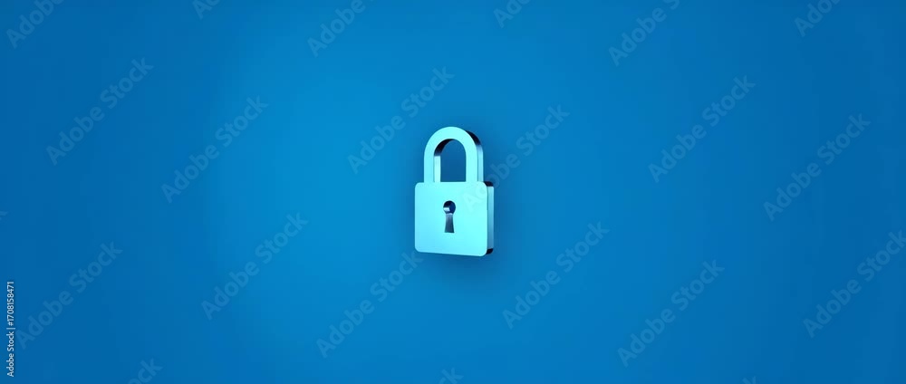Poster photo realistic as safe icon with copy space on a blue background concept as a vector image of a saf