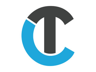 Abstract Letter CT Icon Vector, Modern Alphabet CT Symbol, Creative Monogram Graphic Design Template