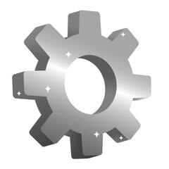 Shiny gear with gradient