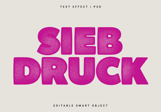 Silk Screen Printing Text Effect