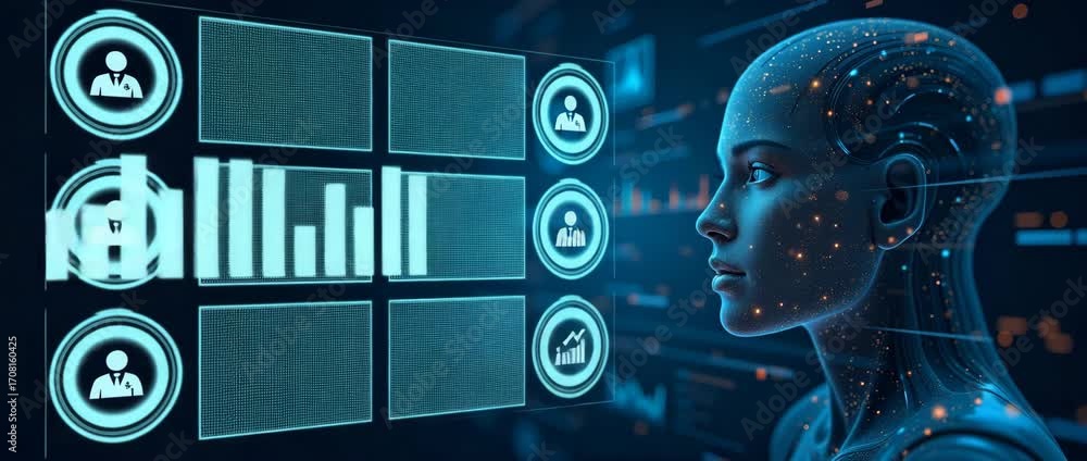 Poster ai driven customer insights showcased in refined photo stock imagery featuring innovative analytics 