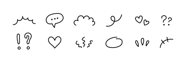 Icon hand line cartoon vector sketch comic arrow drawn angry element. Hand icon line school chalk bubble fun pencil effect speech kid design anime mark animation anger emoji sparkle flash emoticon art