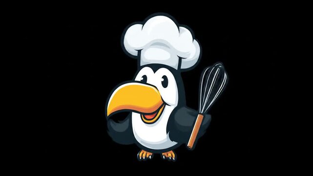 Penguin chef whisk