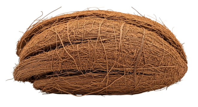 An earthy coconut shell a reminder of tropical beaches rustic island vibes with macro detail on a