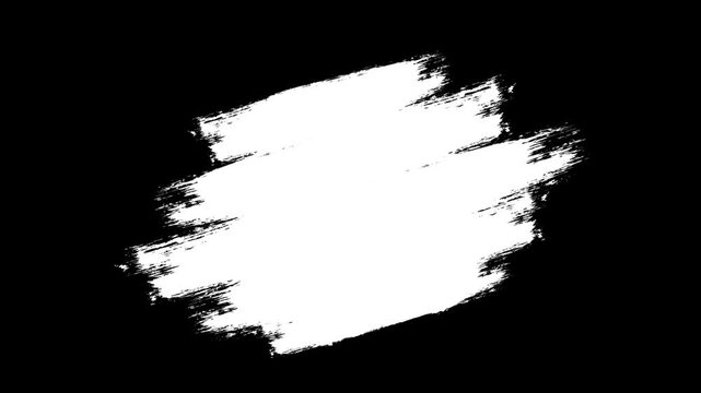 Hand-drawn Overlay of white paint brush animation, paint brush background and your text with an alpha channel.	
	
