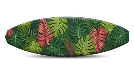 Tropical Botanical Leaves Pattern Outdoor Picnic Blanket