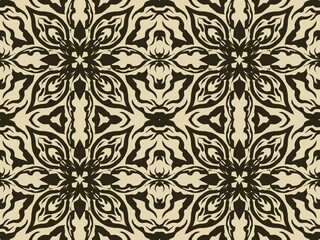 Elegant seamless floral pattern for stylish backgrounds and textile designs with natural organic feel