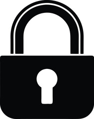 Gradient lock vector icon.