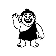 character emotion giant joy vector on white background Vector icon character with emotion