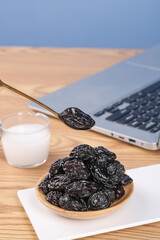 Xinjiang Air-Dried Prunes Healthy Office Snack with Laptop Computer