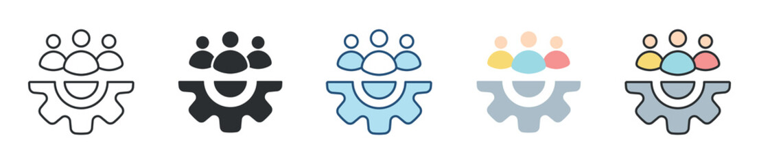 Workforce Icon Set Multiple Style Collection