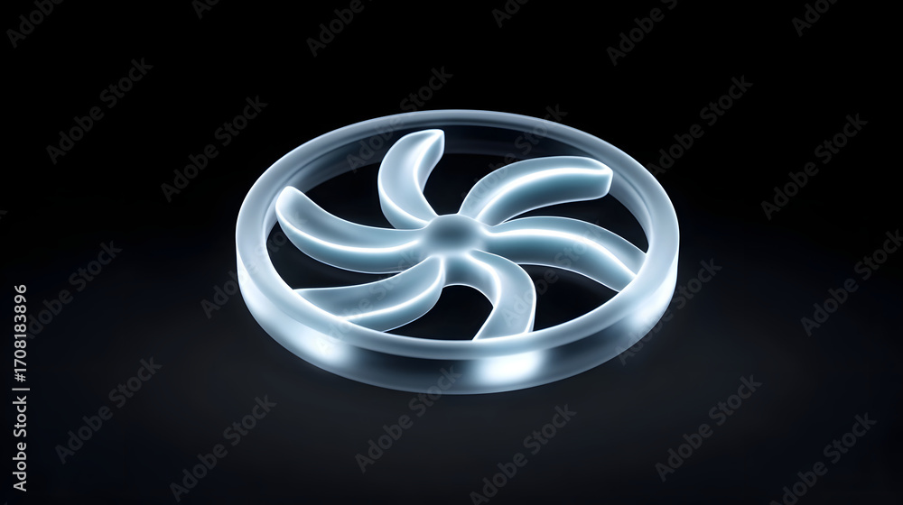 Poster a captivating abstract design featuring a dynamic spiral shape created by a mesmerizing swirl of lum