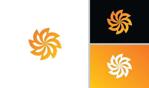 Creative, minimalist and elegant windmill energy logo design