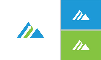 Creative, minimalist, and elegant mountain combination consulting logo design © Super