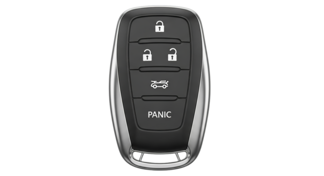 Car Key Remote Wireless Security, Lock, Unlock, and Panic Functions for Vehicle Access