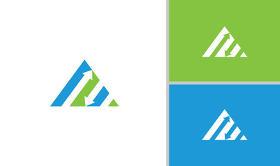 Creative, minimalist, and elegant mountain combination consulting logo design © Super
