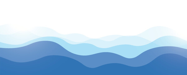 Sea waves layered vector background illustration and sea beach. modern eps 10