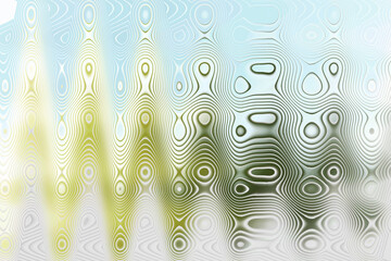 Illustration of abstract background with wavy lines and circles in light blue and green