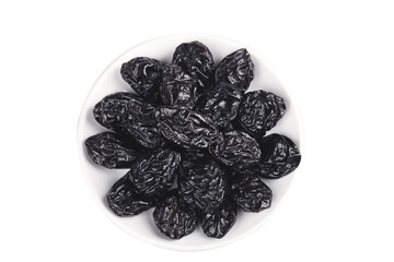 Xinjiang Dried Prunes on White Plate - Healthy Organic Dried Fruit Snack