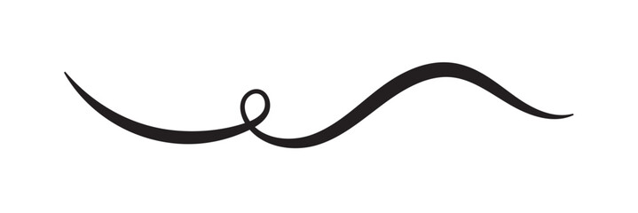 Curved single line. Minimalist squiggle line. Thin line wavy abstract background. Seamless pattern decorative curve line.