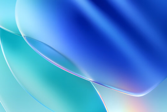 modern abstract glass background with smooth gradient in blue and turquoise tones inspired by futuristic style, concept of technology, design, digital wallpaper