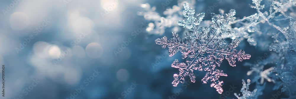 Poster snowflake is on a branch
