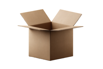Open cardboard box