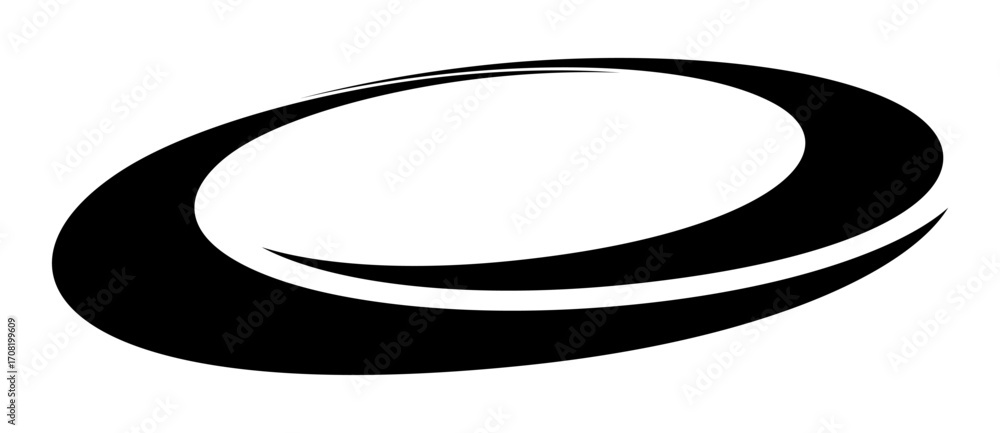 Poster lines in circle abstract background. dynamic transition illusion. black spiral on a white background