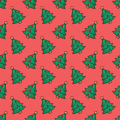 Christmas hand drawn decoration pattern
