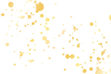 Shiny Gold Splatter Pattern on Transparent Background. High-resolution PNG file with a transparent background 
