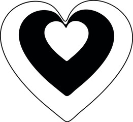 Beautifully Rendered Black Heart Drawing in Pencil Texture, Transparent Background Vector Illustration Featuring Unique Heart Variations and Styles