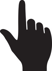 Tapping finger hand gesture silhouette
