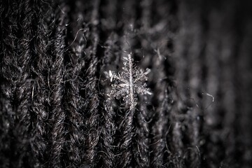 Intricate Snowflake on Fabric