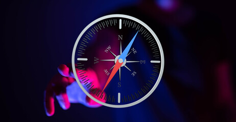 Find your way with this digital compass. Ideal for travel, adventure, and exploration.  Modern and...