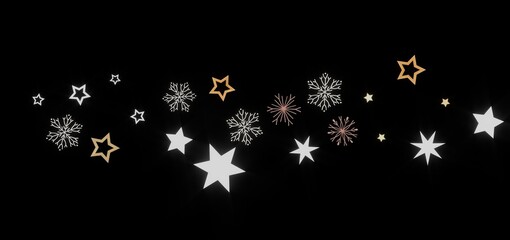 Festive background with stars and snowflakes. Perfect for winter holidays, cards, and more.