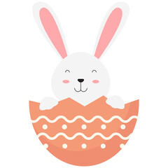 Bunny Easter Egg Illustration