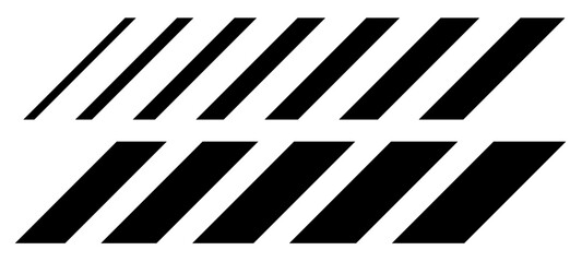 斜め　平行四辺形　ビジネス用パーツ　スタイリッシュ　黒