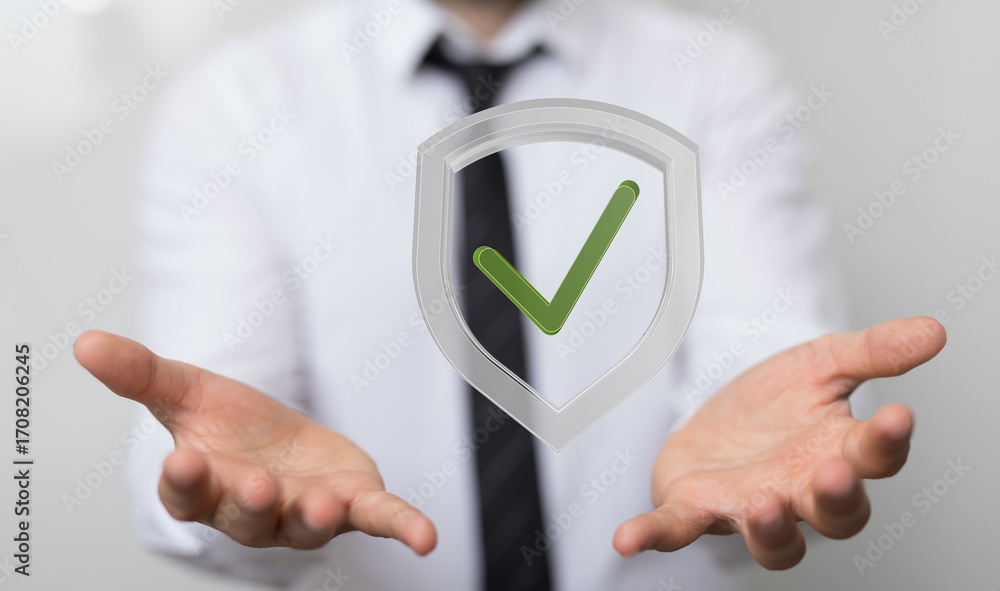 Poster ensuring your data is safe. top-level security and privacy measures.