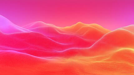 Obraz premium Vibrant Abstract 3D Wave Landscape with Gradient Colors