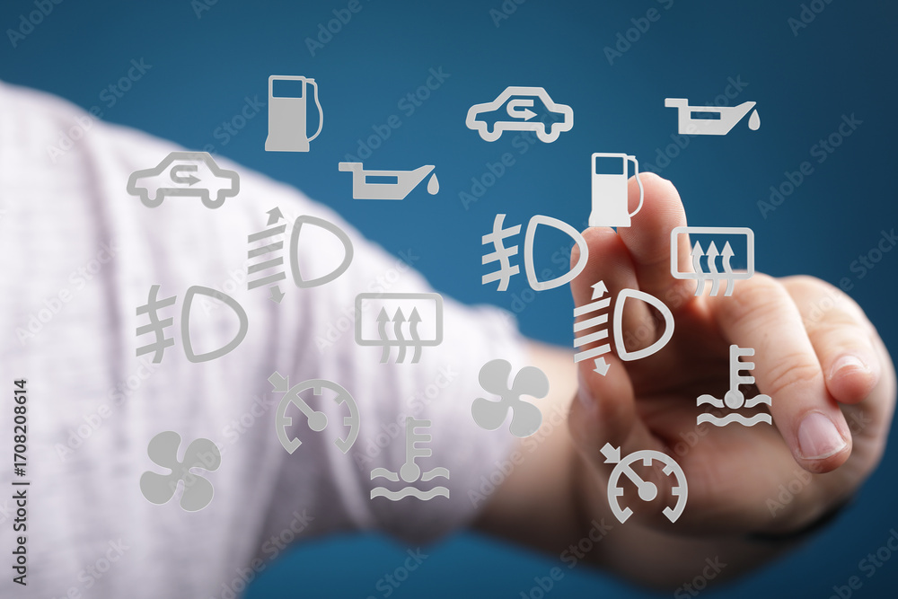 Poster learn to identify and understand your car's warning lights. avoid costly repairs with this helpful g