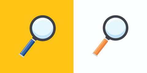 Set of magnifying glass icon. Magnifier or loupe icon. Search icon. Magnifying glass zoom icon.