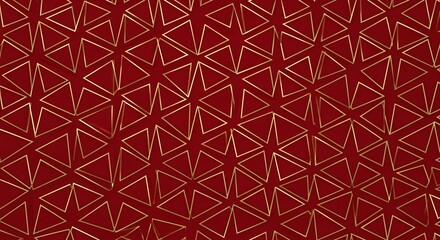 Red gold triangle pattern geometric design seamless star background luxury modern abstract wallpaper texture